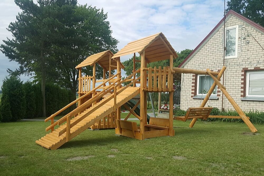 Medinė vaikų žaidimų aikštelė ALPAKA